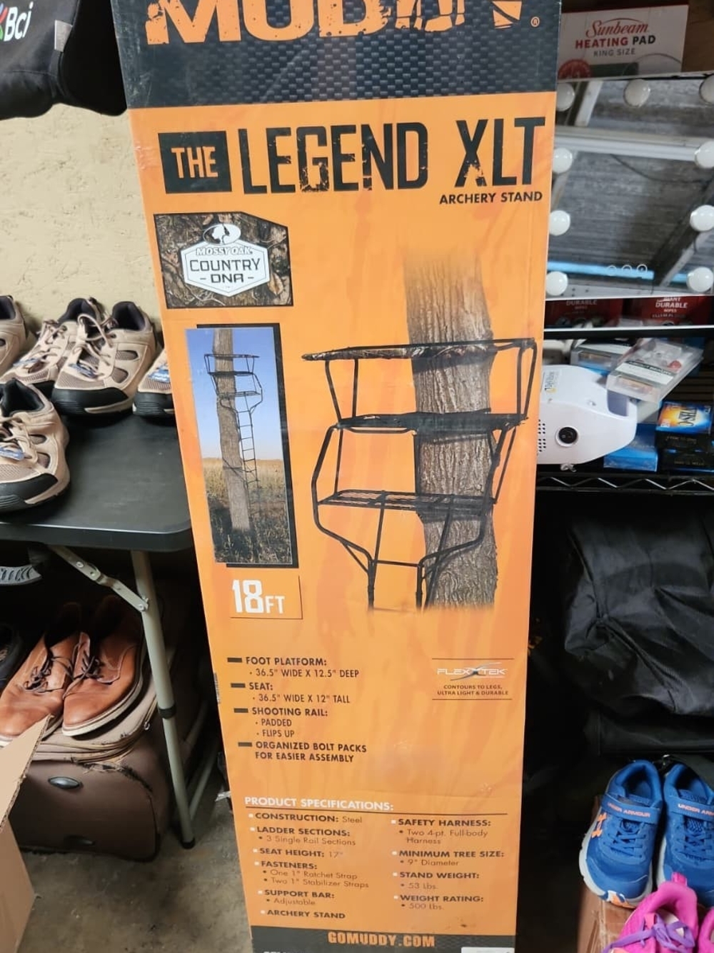 Mudd The Legend XLT 18ft Archery Stand - Orange/Black